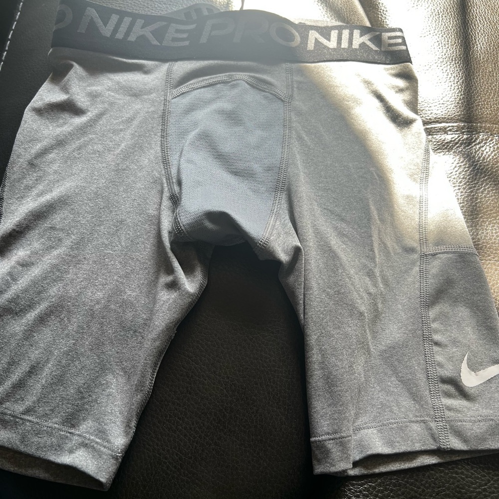 Nike Boy’s  Athletic Gray Compression Shorts